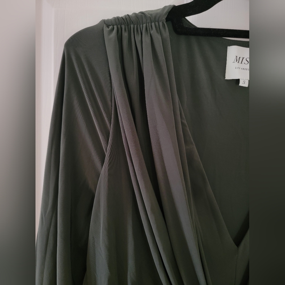 Misa Los Angeles Olive Green Mini Dress NWOT - Picture 4 of 9
